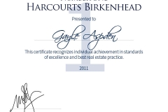 No.1 Sales Consultant - Harcourts Birkenhead - 2011