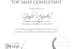 Top Sales Consultant - Birkenhead Office - 2016-2017
